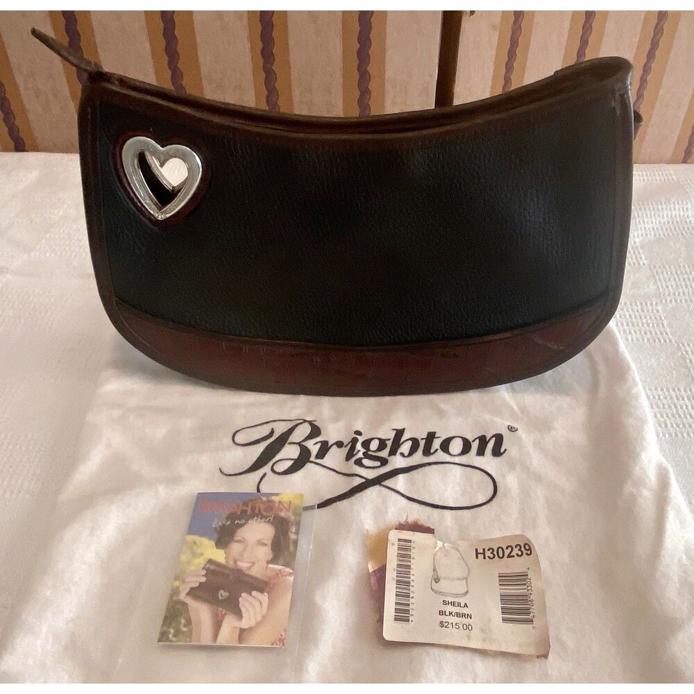 Black & Brown Croc Embossed Leather Brighton SHEILA Clutch Bag H30230 SEE**